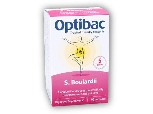 Optibac Saccharomyces Boulardii 40 kapslí Probiotika při průjmu