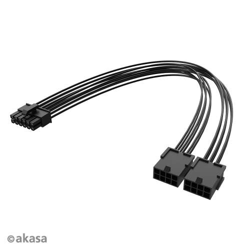 AKASA - PCIe 12-Pin na Dual 8-Pin adaptér - AK-CBPW27-30BK