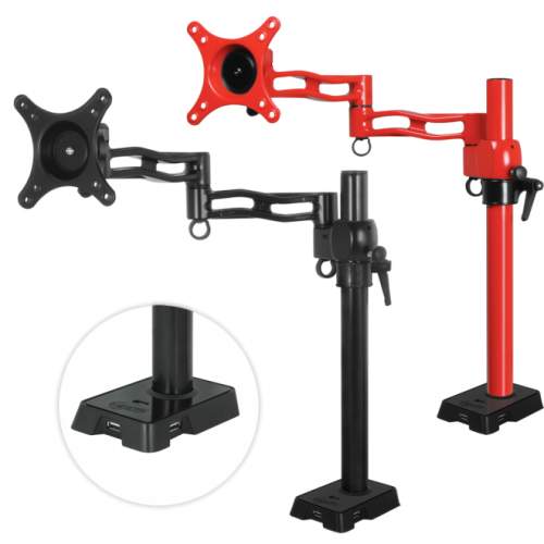 ARCTIC Z1 red  single monitor arm with USB Hub in