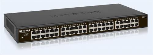 Netgear GS348 48-port Gigabit Ethernet Switch, 48x gigabit RJ45, fanless GS348-100EUS