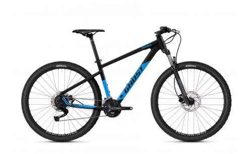 GHOST Horské kolo KATO Universal 27.5 - Black / Bright Blue Gloss - S (155-170cm) 2022