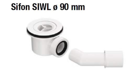 SanSwiss sifon 90mm bez krytky + přechod.koleno 40/50mm