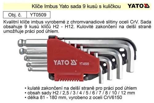 YATO imbus s kuličkou YT-0509