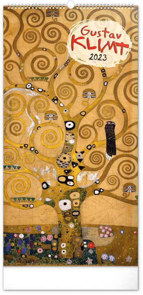 Prescogroup Kalendář 2023 nástěnný: Gustav Klimt, 33 × 64 cm