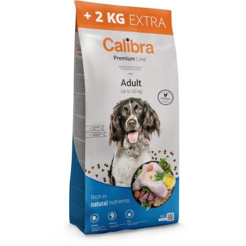Calibra Premium Line Adult 12 kg + 2 kg zdarma