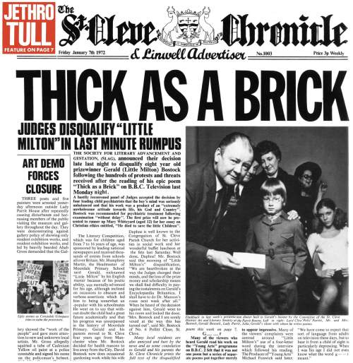 Jethro Tull: Thick As A Brick LP