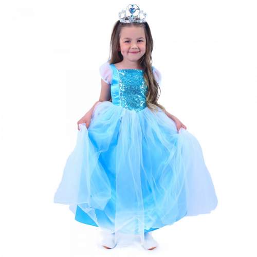 RAPPA Dětský kostým modrá princezna (S)