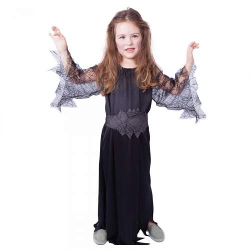 RAPPA Dětský kostým černá čarodějnice/Halloween (M)