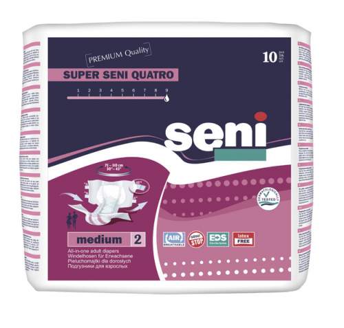 Seni Super Quatro Medium inkontinenční plenkové kalhotky 10 ks