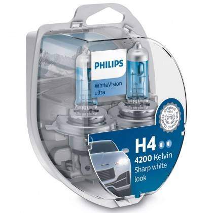 Philips H4 WhiteVision ultra 12342WVUSM 12V