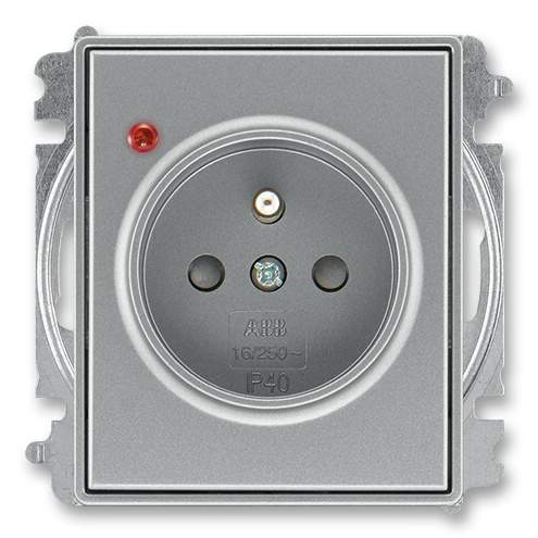 ABB Time, Time Arbo zásuvka ocelová 5599E-A02357 36 s přepěťovou ochranou