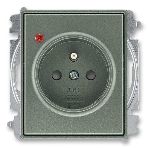 ABB Time, Time Arbo zásuvka antracitová 5599E-A02357 34 s přepěťovou ochranou