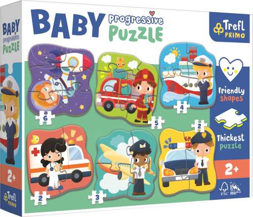 Trefl Puzzle Baby Povolání a vozidla 6v1
