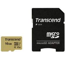TRANSCEND MicroSDHC karta 16GB 500S, UHS-I U3 V30
