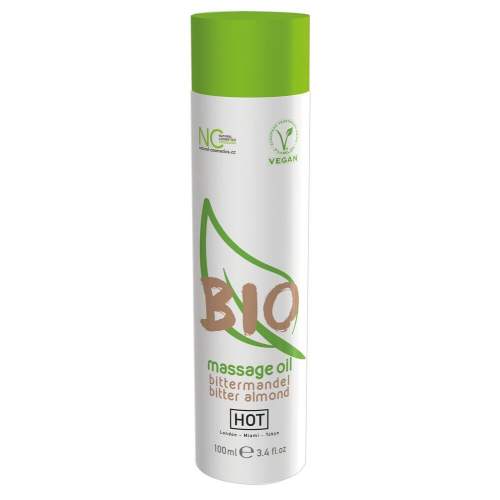 HOT BIO - veganský masážní olej - mandlový (100 ml)