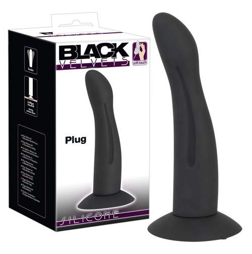 You2Toys Black Velvets Plug silikonové dildo s přísavkou černé