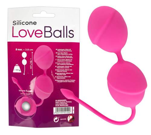 You2Toys Silicone Love Balls - duo Venušiny kuličky (111g) - růžové