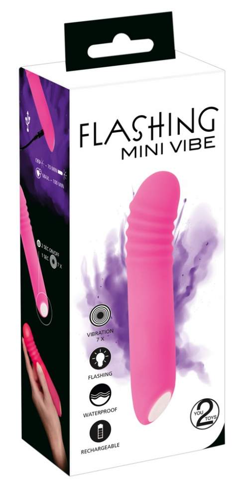 You2Toys Mini vibrátor s integrovaným světlem růžový