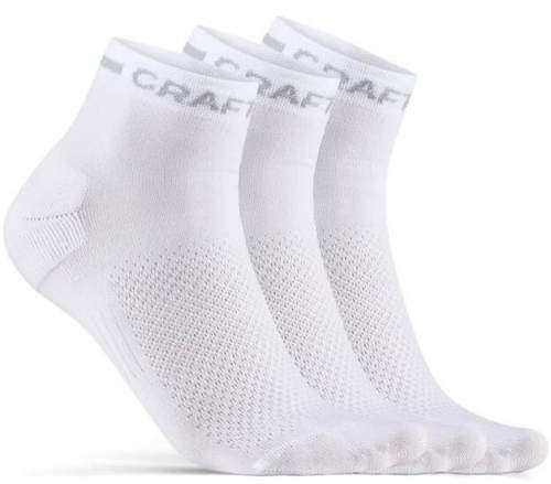 CRAFT CORE Ponožky Dry Mid 3-pack bílá 34-36