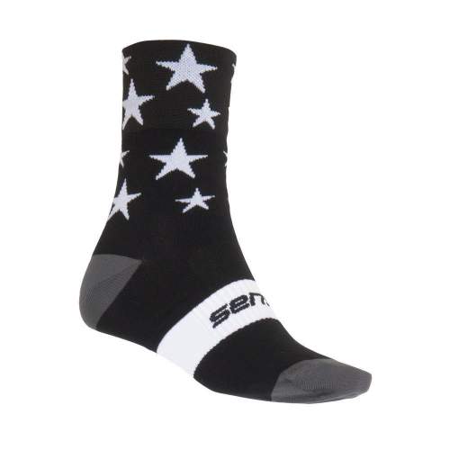 SENSOR Ponožky Stars černá/bílá 39-42