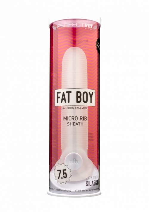 Perfect fit Fat Boy Micro Ribbed Sheath 7,5 Inch - clear