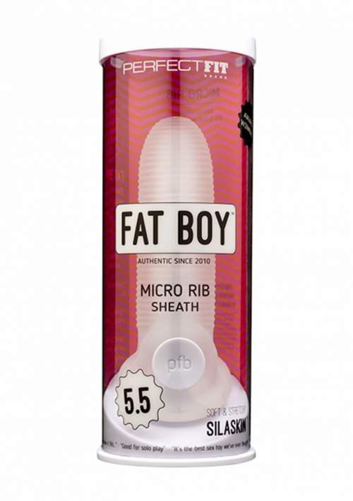 Fat Boy Micro Ribbed Sheath 5,5 Inch - clear
