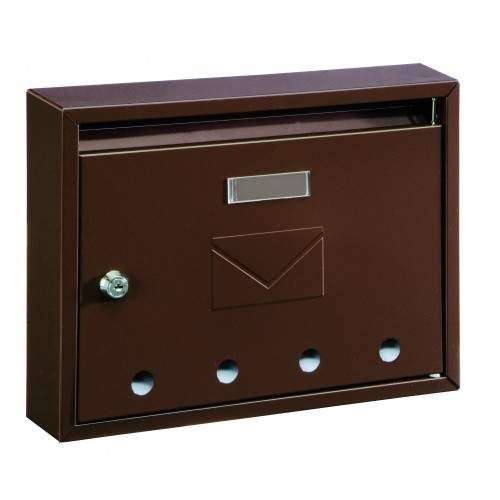 Poštovní schránka paneláková IMOLA-E 32x24x6cm - hnědá