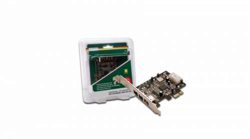DIGITUS Firewire 800 PCIe Card 2x9-Pin Extern + 1x9-Pin Intern