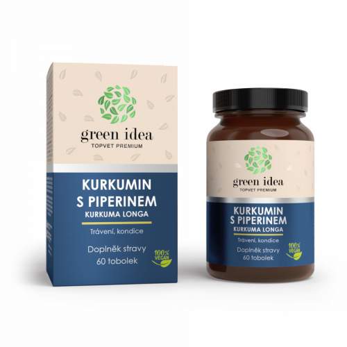Green Idea Kurkumin s piperinem bylinný extrakt