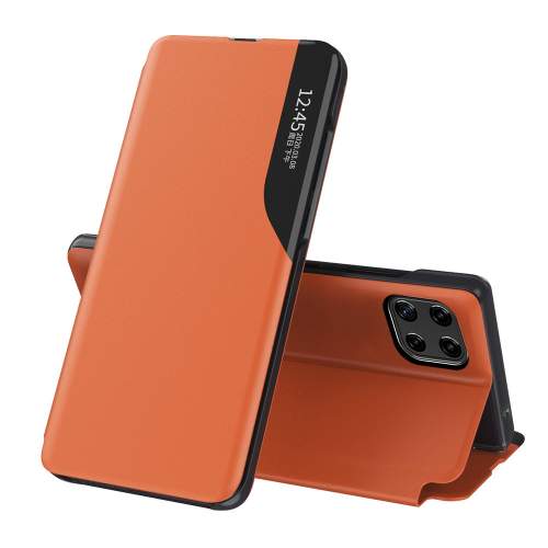 MG Eco Leather View pouzdro na Samsung Galaxy A22 4G oranžové