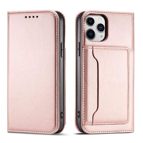 Magnet Card Case pouzdro s kapsou na iPhone 12 Pro MAX růžové