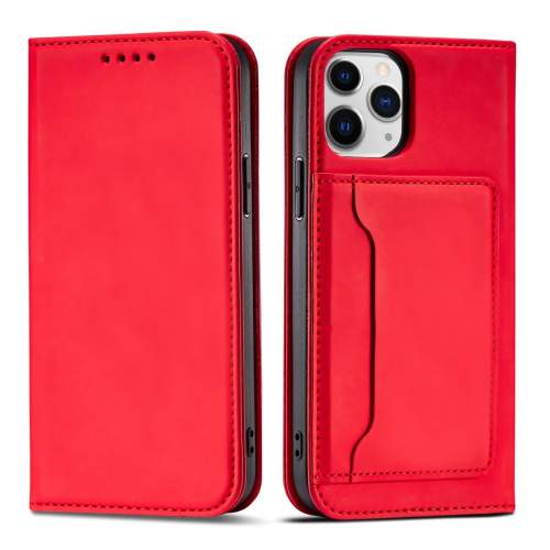 Magnet Card Case pouzdro s kapsou na iPhone 12 Pro MAX červené