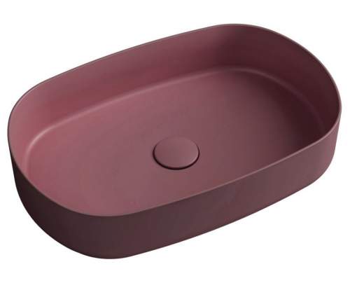 INFINITY OVAL keramické umyvadlo na desku, 55x36 cm, maroon red 10NF65055-2R