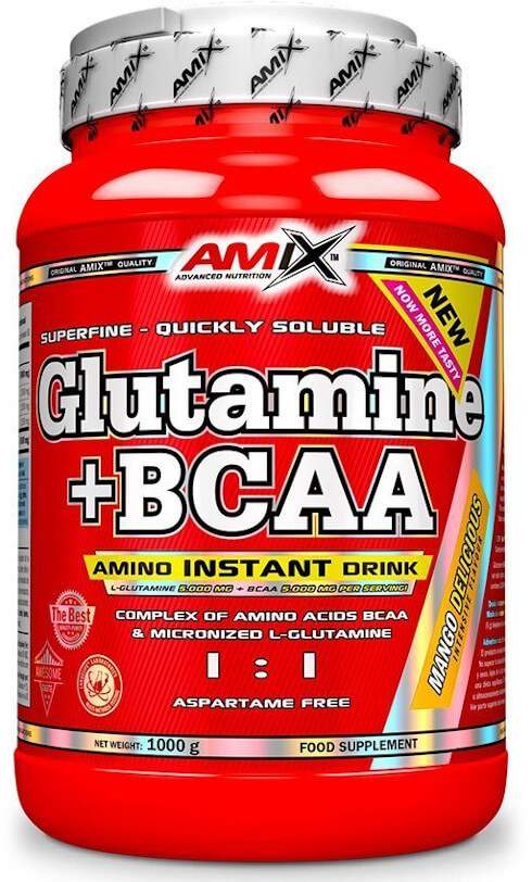 AMIX L-Glutamine + BCAA - powder, 1000g, Orange