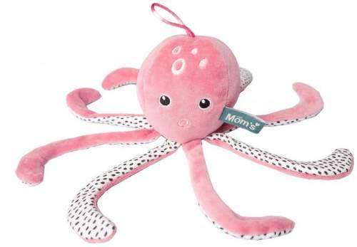Hencz Toys Edukační hračka šustík Chobotnice velvet růžová