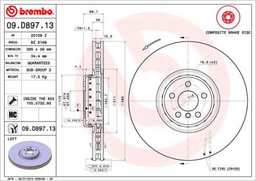 BREMBO 09.D897.13