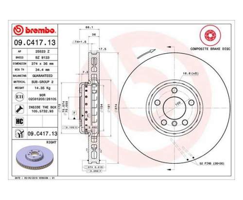 BREMBO 09.C417.13