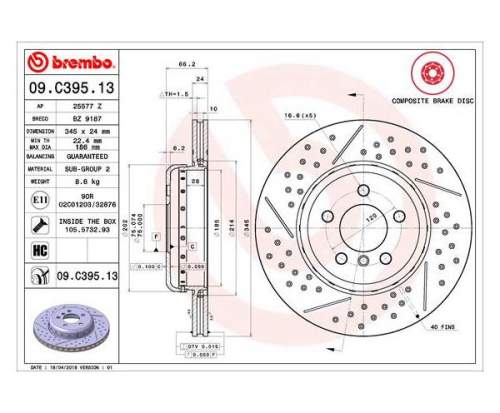 BREMBO 09.C395.13
