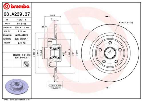 BREMBO 08.A239.37