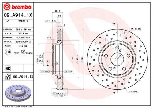BREMBO 09A9141X dil
