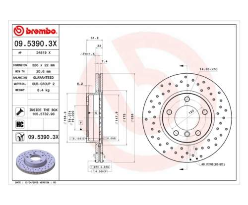 BREMBO 09.5390.3X