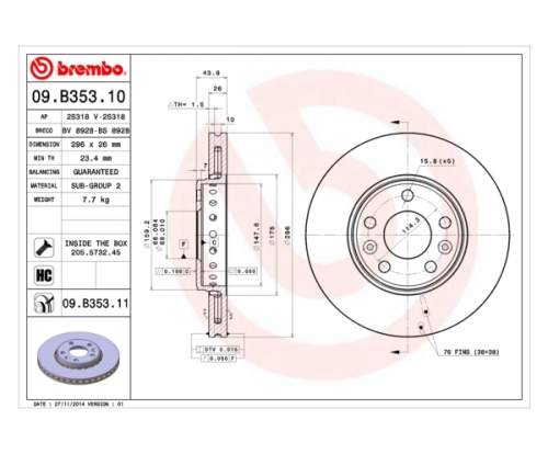 BREMBO 09.B353.11