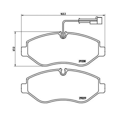 Sada brzdových destiček, kotoučová brzda BREMBO P 56 066