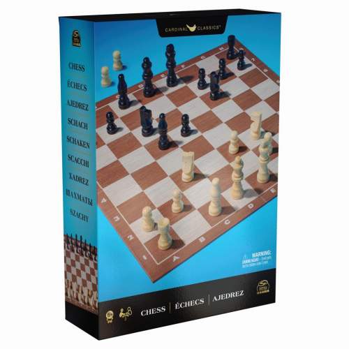 Spin Master games Šachy dřevěné klasik modré