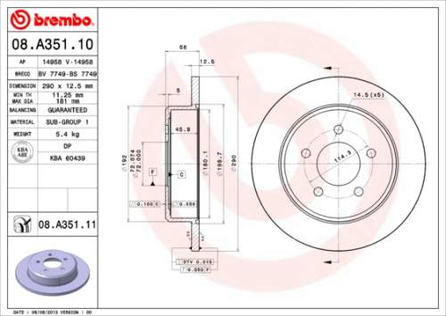 BREMBO 08.A351.11