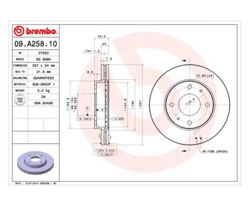 BREMBO 09.A258.10