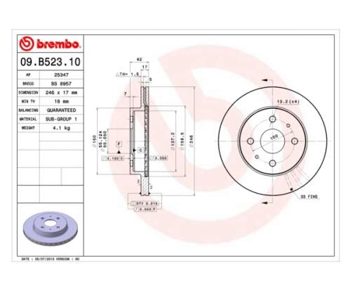 BREMBO 09.B523.10