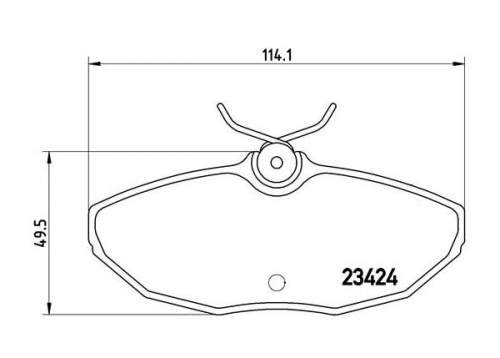 BREMBO Sada brzdových destiček, kotoučová brzda zadní  P36013