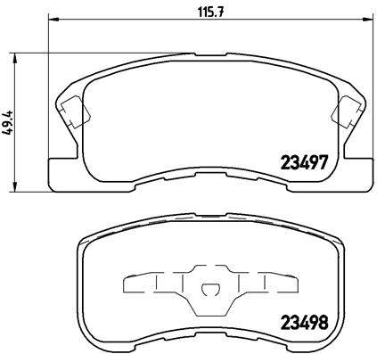 BREMBO P16008 Sada brzdových destiček, kotoučová brzda přední