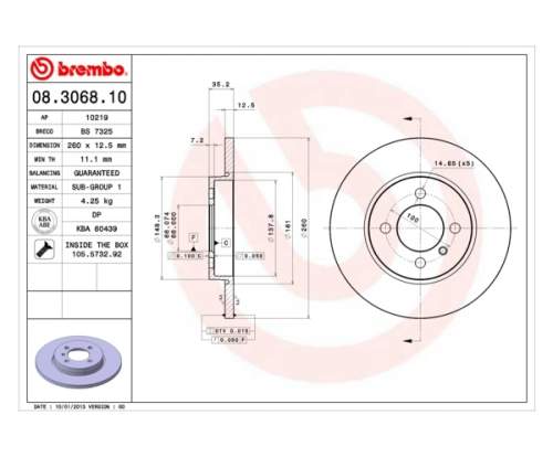 BREMBO 08.3068.10